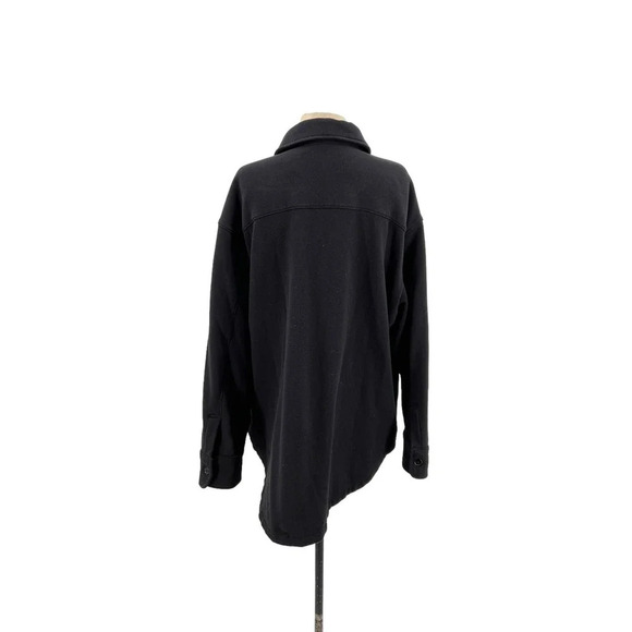 Athleta Retroplush Shirt Jacket in Black Shacket Size Large - Picture 8 of 11